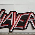 Slayer - Patch - Slayer shaped logo backpatch embroidered 18 x 32 cm