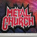 Metal Church - Patch - Metal Church shaped embroidered backpatch  - 22x23 cm