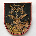 Mayhem - Patch - Mayhem Daemon  shield patch m167 dark red glitter print border