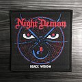 Night Demon - Patch - Night Demon Black Widow Woven Patch (Black Border)