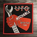 UFO - Patch - Vintage UFO Mechanix Tour Woven Patch (Red Border)