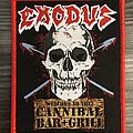 Exodus - Patch - Exodus Cannibal Bar + Grill Woven Patch (Red Border)