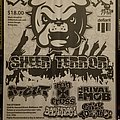 Sheer Terror - Other Collectable - Sheer Terror show flier