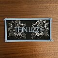 Thin Lizzy - Patch - Thin lizzy black rose (light blue border) patch