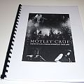 Mötley Crüe - Other Collectable - Motley Crue Tour itinerary