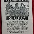 Sepultura - Other Collectable - Sepultura - instore flyer