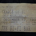 Cradle Of Filth - Other Collectable - Cradle of filth - concert ticket 1997