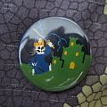 Lich King - Pin / Badge - Lich King - retro thrash pin