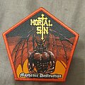 Mortal Sin - Patch - Mortal Sin - mayhemic destruction - with gold stitching Patch