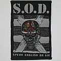 S.O.D. - Patch - S.O.D. - Speak English or Die Woven patch