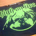 HIGH ON FIRE - Patch - d.i.y. hand painted high on fire patch