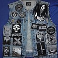 Uada - Battle Jacket - Black and White on Blue Denim Finished