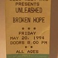 Unleashed - Other Collectable - Broken Hope ticket stub