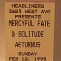 Mercyful Fate - Other Collectable - Mercyful Fate ticket stub