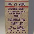 Nile - Other Collectable - Nile ticket stub