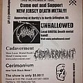 UNHALLOWED - Other Collectable - NJDM flyer