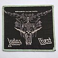 Judas Priest - Patch - Judas Priest - original vtg Defenders of the Faith woven patch  blue border