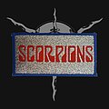 Scorpions - Patch - Scorpions - Red Logo / Metallic Background [Blue Border]