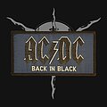 AC/DC - Patch - AC/DC - Back in Black (Black Logo Edition with white details) [Blackborder]