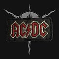 AC/DC - Patch - AC/DC - Red & Silver Metallic Logo [Ministrip, Embroidered]