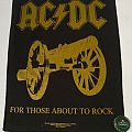 AC/DC - Patch - AC/DC "For those about to rock" Backpatch gold