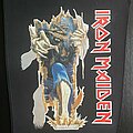 Iron Maiden - Patch - Iron Maiden - Eddie Ripped Door - Transfer-On Print - Back Patch 1986