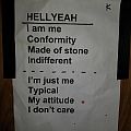 Hellyeah - Other Collectable - Hellyeah setlist from New Year's Eve 2014-15 in Dallas