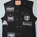 Burzum - Battle Jacket - Blackish black 'n' white vest.