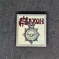 Saxon - Pin / Badge - Saxon Strong arm of the law square pin