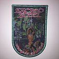 Sacred Steel - Patch - Official Sacred Steel - Wargods Of Metal woven patch (Turquoise Glitter Border)