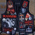 Blasphemy - Battle Jacket - Blasphemy Red/black leather vest