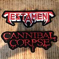 Cannibal Corpse - Patch - Cannibal Corpse & Testament logo back patches