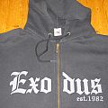 Exodus - Hooded Top / Sweater - EXODUS "Death Blood Satan Fuck - Exodus - Nor. Cal. est 1982" Zipper - grey...