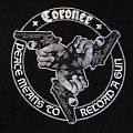 Coroner - TShirt or Longsleeve - CORONER Shirt Size L - would trade vs. XL  "Peace means to reload a gun"...