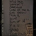 D-A-D - Other Collectable - Setlist from their No Fuel.../Riskin' It All tour