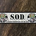 S.O.D. - Patch - Vintage woven strip patch, mint