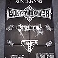 Bolt Thrower - Other Collectable - Bolt Thrower, Benediction, Asphyx Poster 1992 Belgium