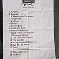 King Diamond - Other Collectable - KING DIAMOND setlist from Metalfest