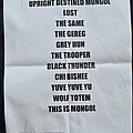 The HU - Other Collectable - THE HU setlist from Masters of Rock
