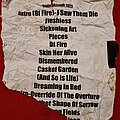 Dismember - Other Collectable - DISMEMBER setlist Brutal Assault 2023