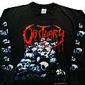 Obituary - TShirt or Longsleeve - Obituary Pile Of Skulls long sleeve (XL) Blue Grape Merchandising 1991