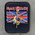 Iron Maiden - Patch - Iron Maiden - Seventh Tour / British flag Eddie printed patch 1988