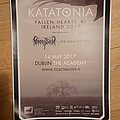 Katatonia - Other Collectable - Katatonia - Fallen Hearts of Ireland tour poster 2017