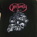 Obituary - TShirt or Longsleeve - "Pile of Skulls" T-Shirt "Chopped in Half" on back