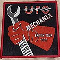 UFO - Patch - UFO - Mechanix  - British Tour 1982 - Woven Patch