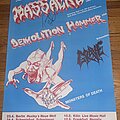 Massacre - Other Collectable - Massacre / Demolition Hammer / Grave - German Tour 1991 - Poster (Autographed)