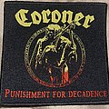 Coroner - Patch - Coroner - Punishment for Decadence - Woven Patch