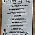 Death - Other Collectable - Death To All Set List 20.06.2022 Singed and not singed