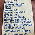 Cryptic Slaughter - Other Collectable - Cryptic Slaughter Convicted era Setlist