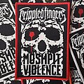 Crippled Fingers - Patch - Crippled Fingers - Moshpit Violence woven patch red border